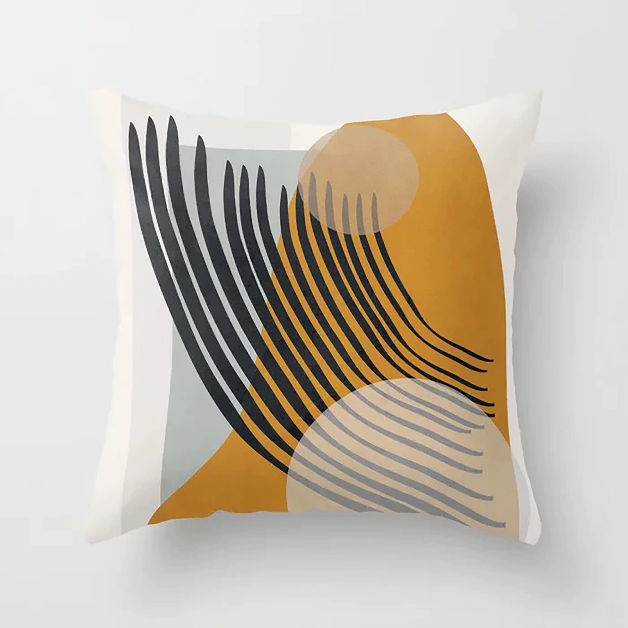 18'' Brown Abstract Art Cushion Cover Handmade Etsy