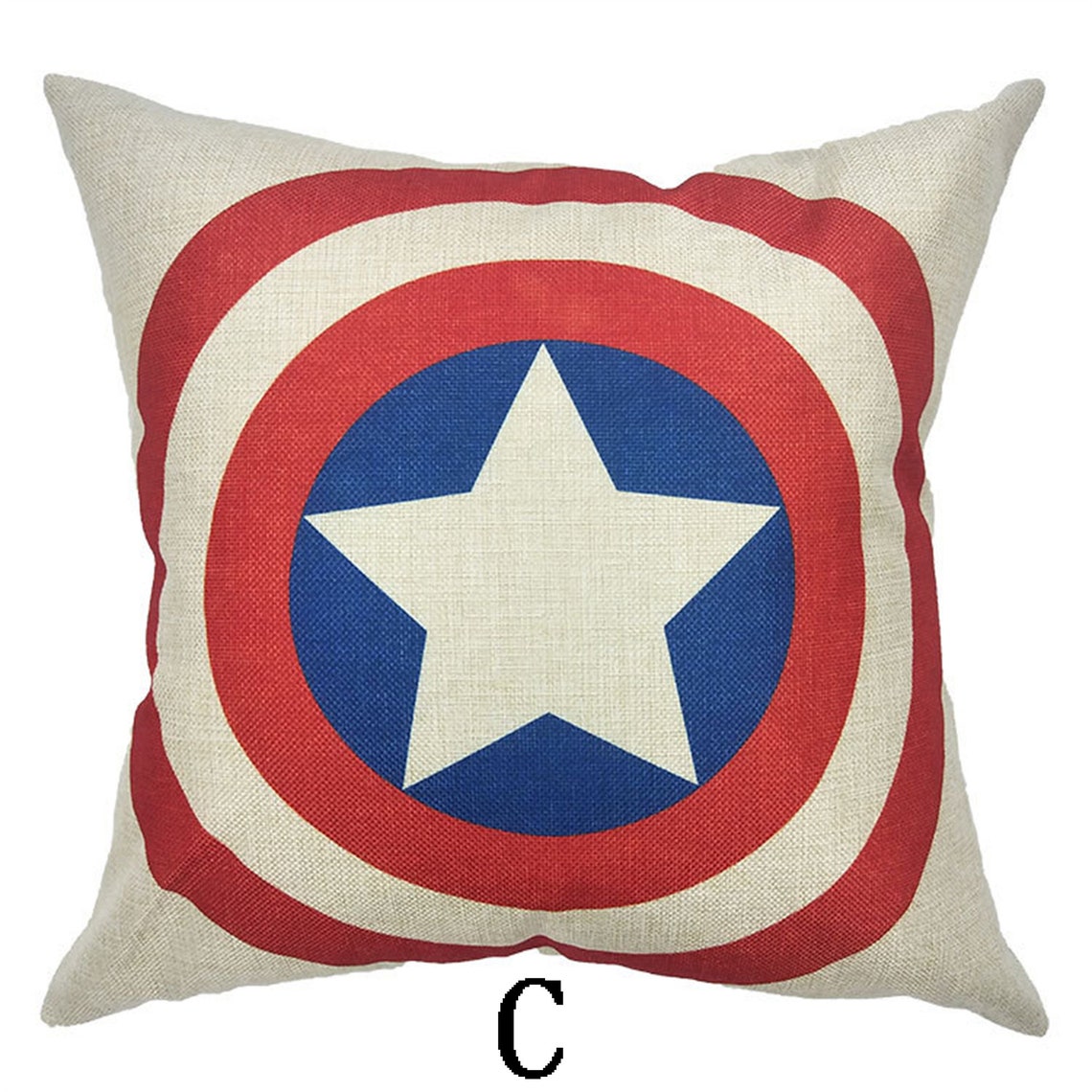 18'' Superhero Linen Pillowcase Avengers Lovely Girl Etsy