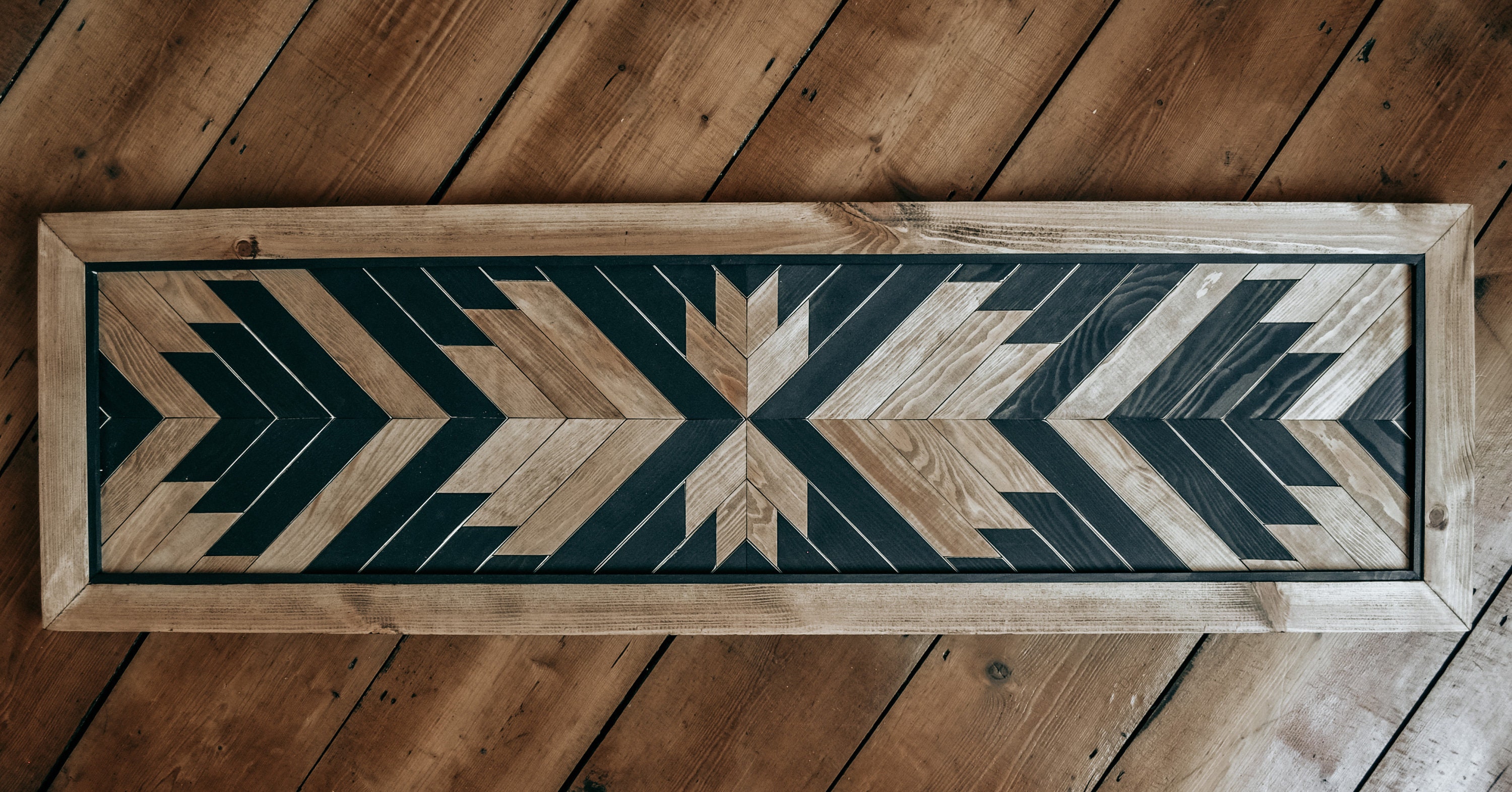 Large mosaic wood wall art Geometric art Southwestern art Etsy