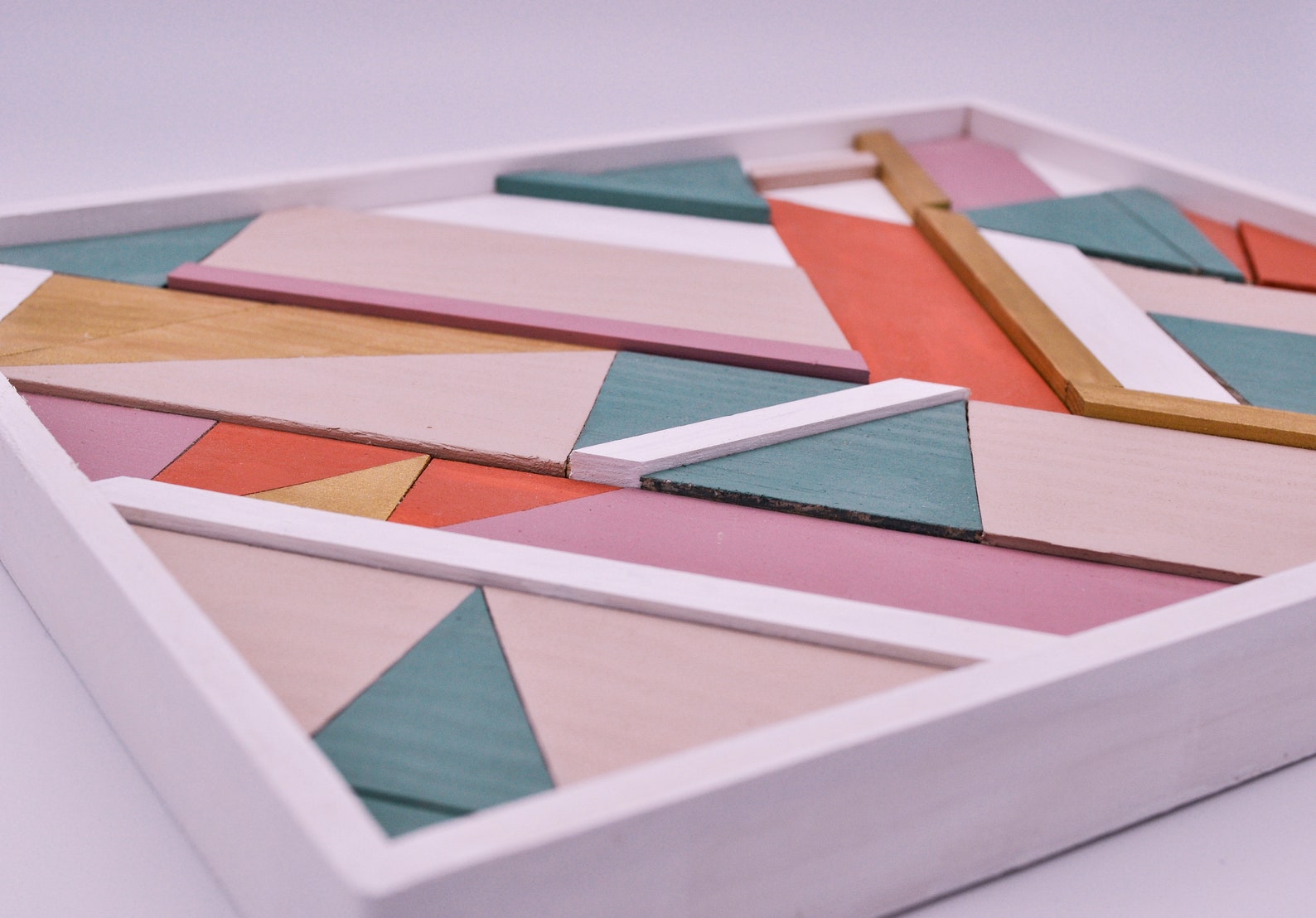 Abstract Geometric Wood Wall Art Geometric Art Abstract Mosaic Etsy UK