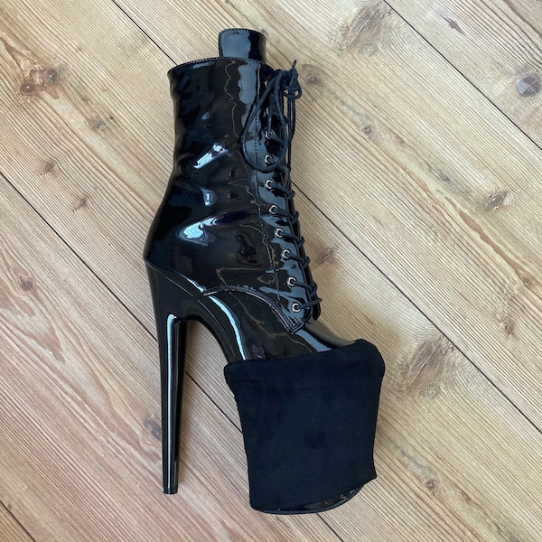 Black Faux Suede Exotic Heel Protectors