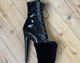 Black Velvet Exotic Heel Protectors