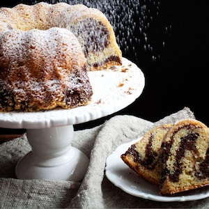 Soft Marble Cake: Buttery Dark Chocolate Swirl
