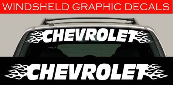 Autocollant de pare-brise de pare-brise de bannière de pare-brise de  Chevrolet -  France