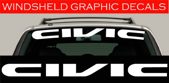 Autocollant de pare-brise de bannière de pare-brise Honda Civic pare-brise