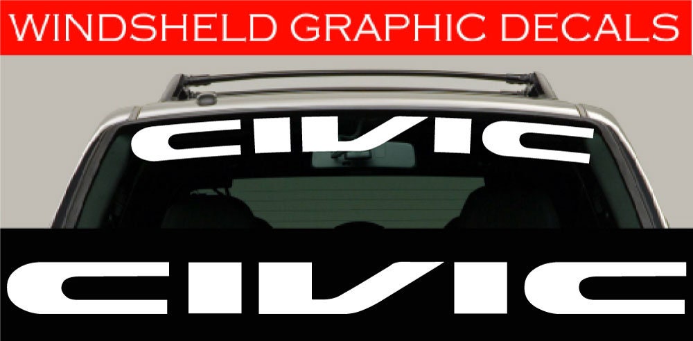 Honda civic on sale windshield sticker