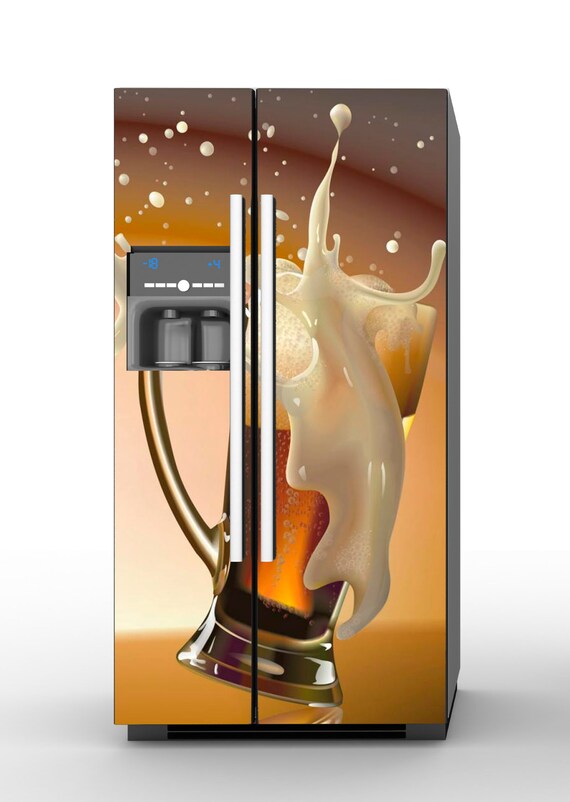 Fridge Custom Vinyl Wrap Beer Etsy