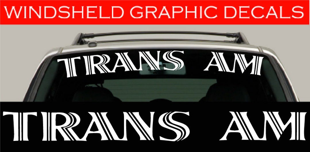 Pontiac Trans Am Windshield Banner Windshield Decal Windshield Etsy