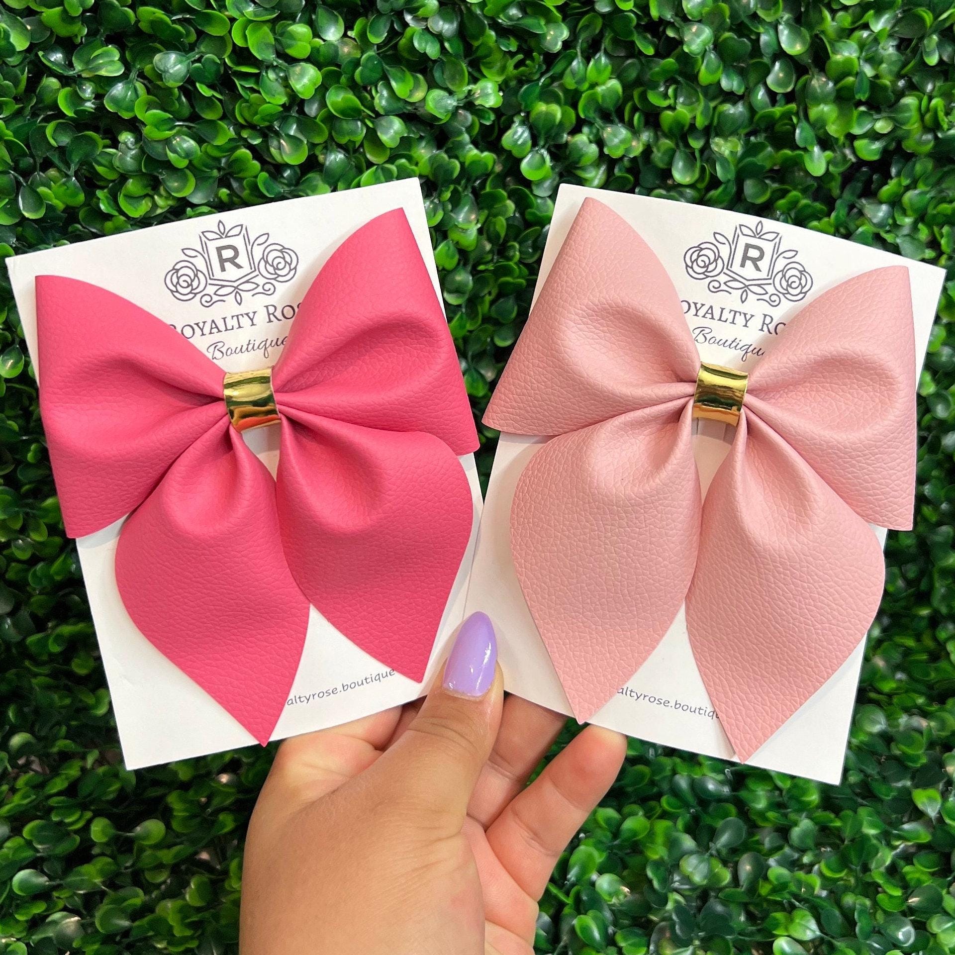 Sailor Bow Clip - Toile Dusky Pink