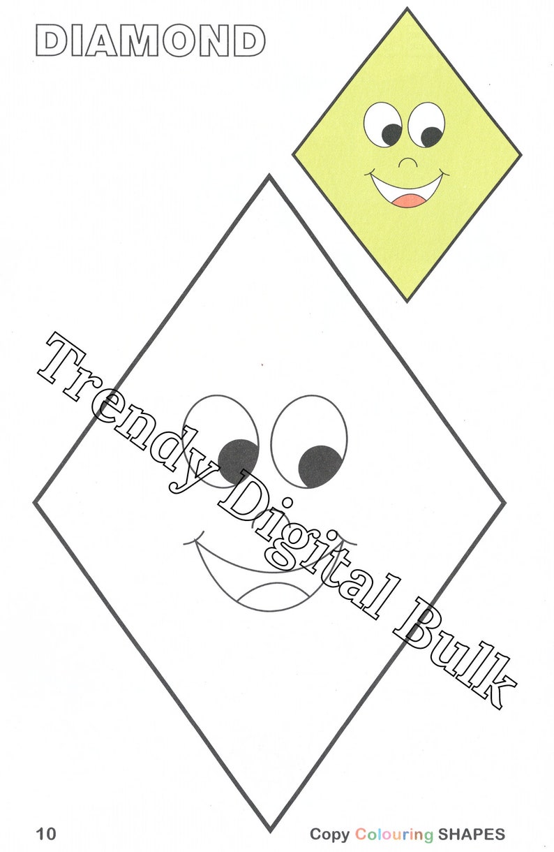 Printable Shapes Coloring Pages | Fun Kids Activity (instant Download ...