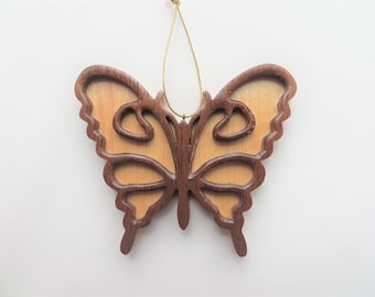 Wood Butterfly Ornament