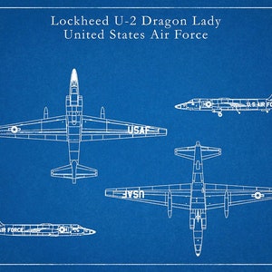 Lockheed U2 Dragon Lady Plane Blueprints Sci-Fi Retro Vintage Kraft Poster Canvas Painting Wall Sticker Home Decor Gift 2