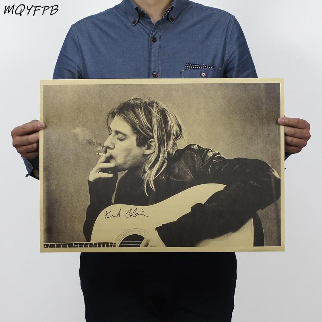 Singer Kurt Cobain Kraft Paper Poster Home Decoration Painting Room ...