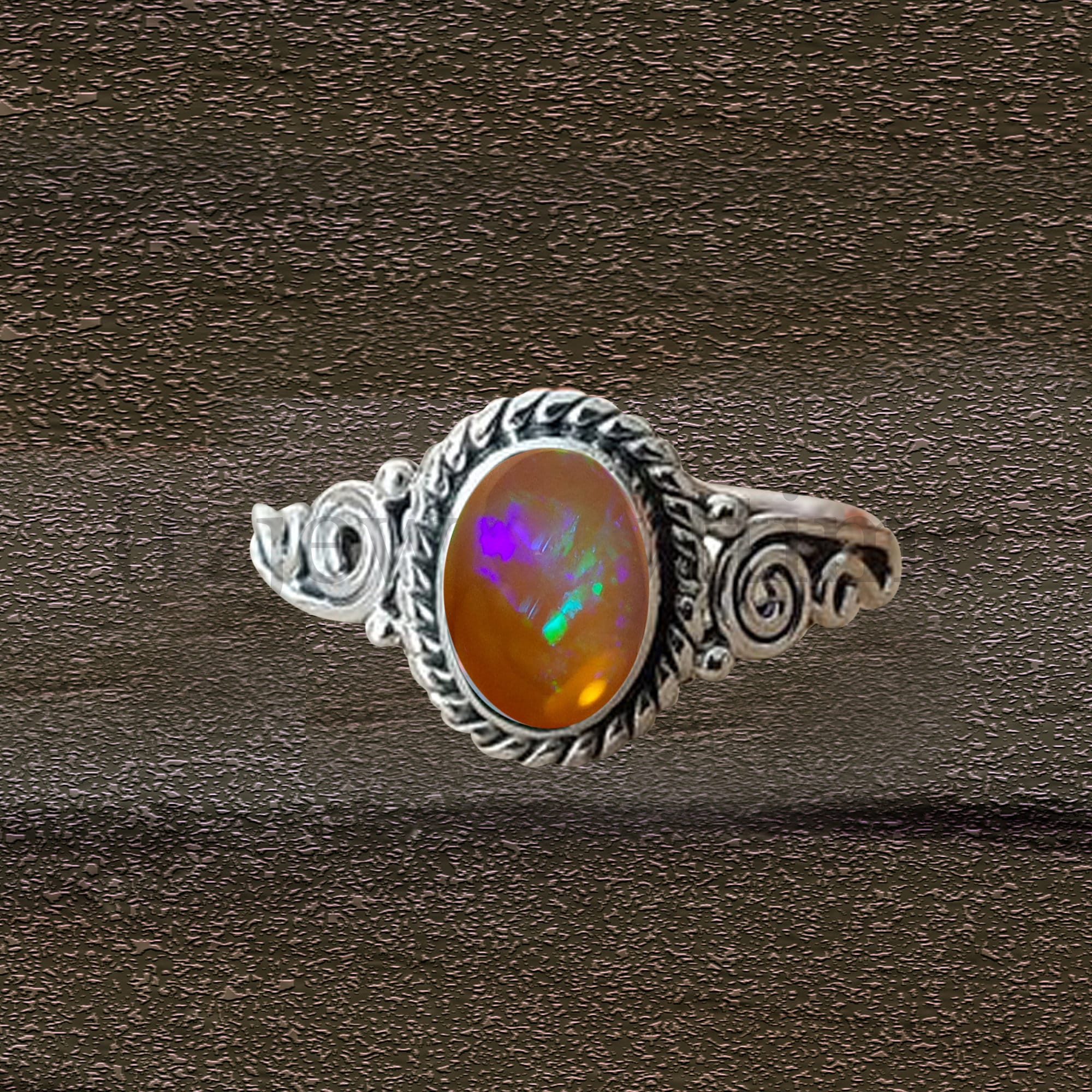 Brown on sale opal ring