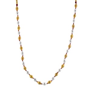 Silver Dholki Mala- Indian Dholki Mala- Bormala- Dholki Beads Necklace- Indian Jewelry- Maharashtrian jewellery- Kolhapuri Dholki Necklace