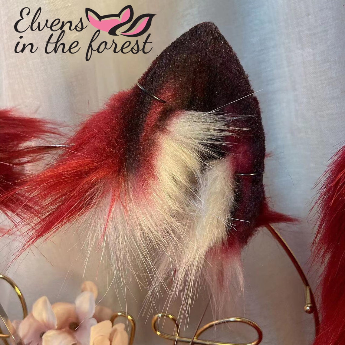 Blood Wolf Tail Red Wolf Ears and Collars COSPLAY Butt Etsy