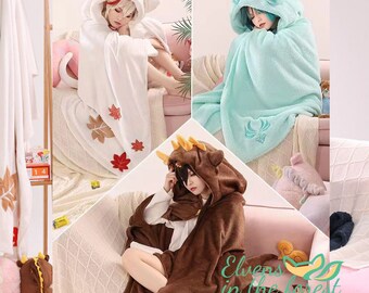 Coperte per l'aria condizionata della serie cosplay Genshin Impact, coperte in peluche, coperta invernale, coperta per l'aria condizionata estiva e coperte in peluche