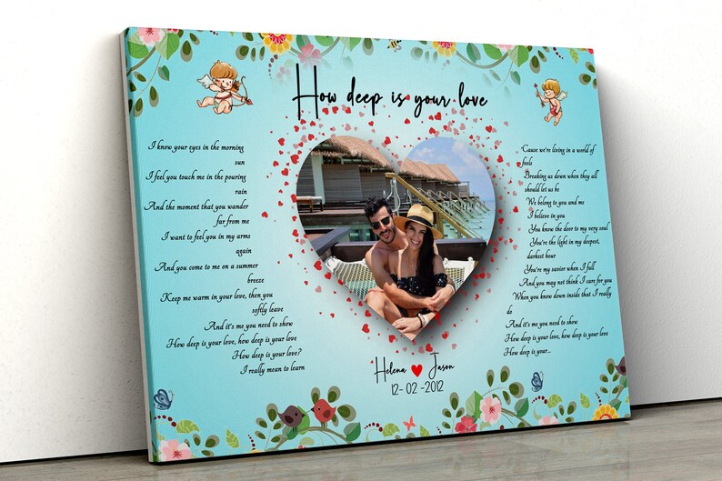 Customized personalized Beautiful lyrics song with your pictures and names