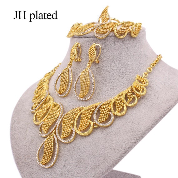 Dubai Gold Color Jewelry Sets for Women Wedding Gifts African