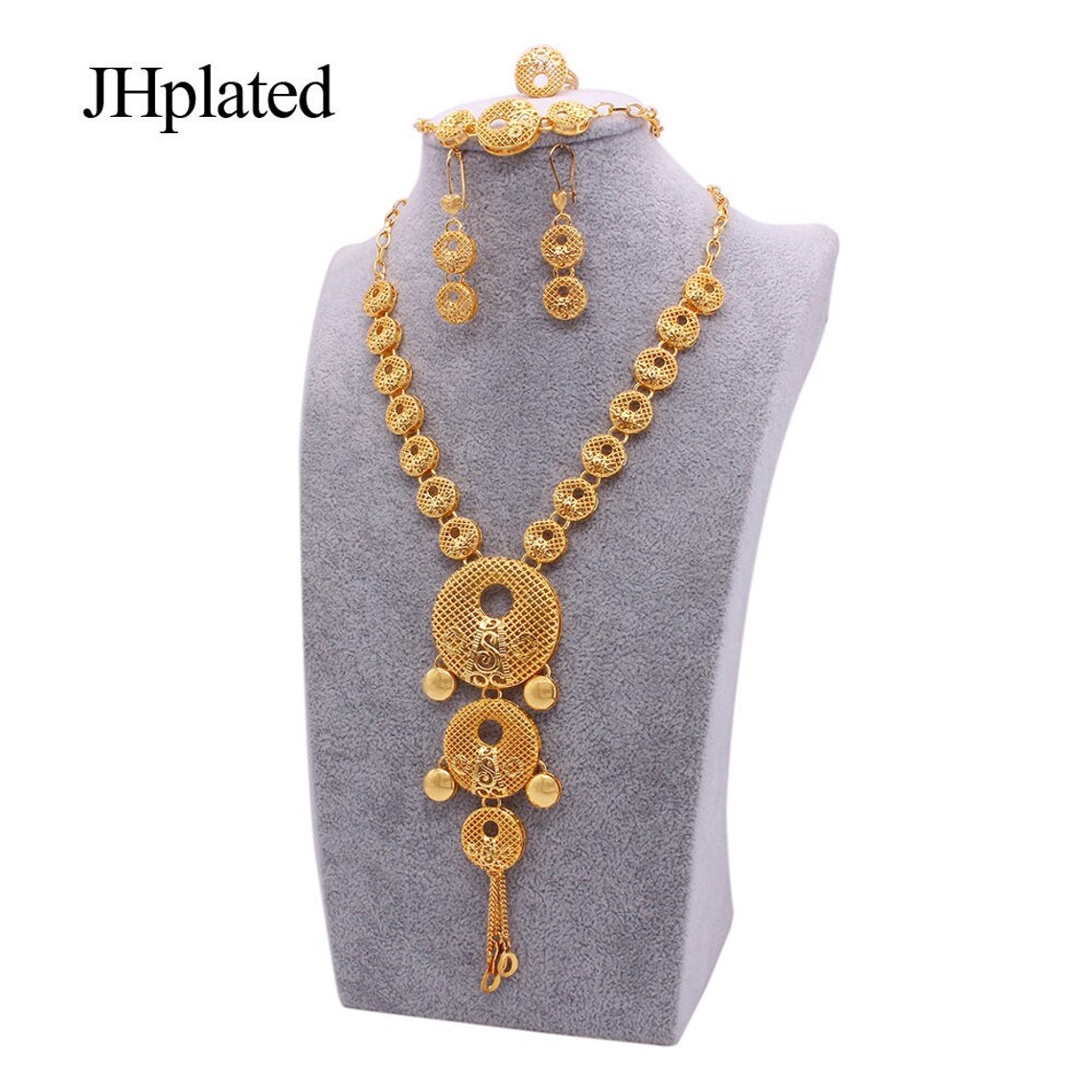 Dubai 24K Gold Plated Jewelry Sets for Women Bridal Luxury - Etsy