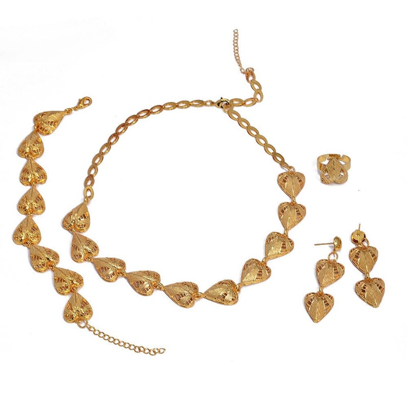 Dubai Jewelry Set Gold Color 24k Jewelry Set for Women African Etsy