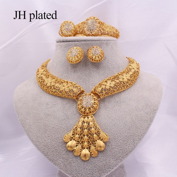 Jewellery Set African Luxury Gold Jewelry Ethiopia Dubai Wedding