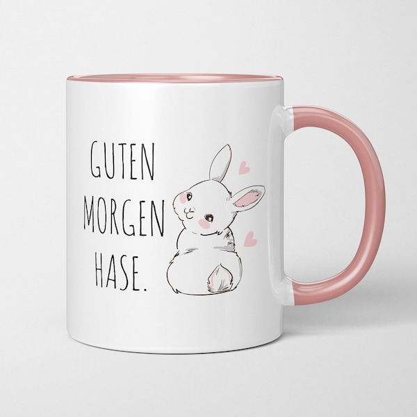 Tasse mit Spruch "Guten Morgen Hase" - lustig - Oster Geschenke für Freundin/Frau-Mama Geschenk - Kaffee Tasse - Tasse Hase - Geschenkideen