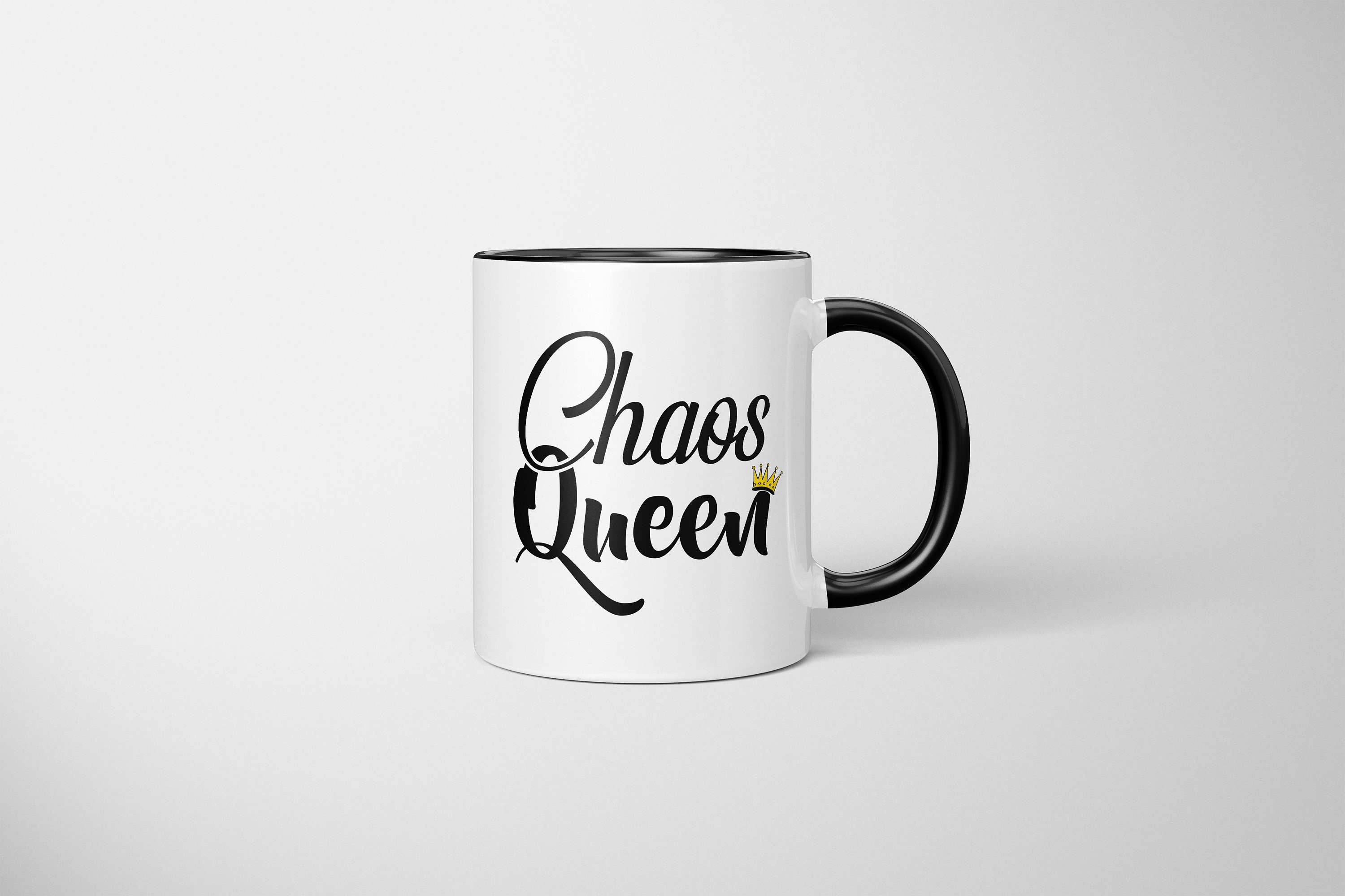 Chaos Queen Kaffeetasse – Lustiger Spruch, Rosa, Spülmaschinengeeignet, Geschenk Für Freundin & Tochter
