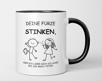 TassenTicker Tasse Mit Spruch Deine Fürze Stinken - Bestes Kaffeetassen Für Ihn - Furzen Büro Becher Geschenk