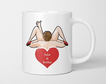 TassenTicker - Ich hab es geleckt! Also gehört es mir! Love you - Tasse für Paare - Jahrestag - Hochzeitstag - Personalisierte Kaffeetasse