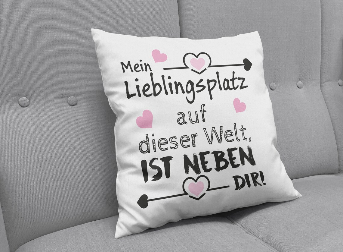 Kissen mit Spruch Mein Lieblingsplatz auf dieser Welt Etsy.de