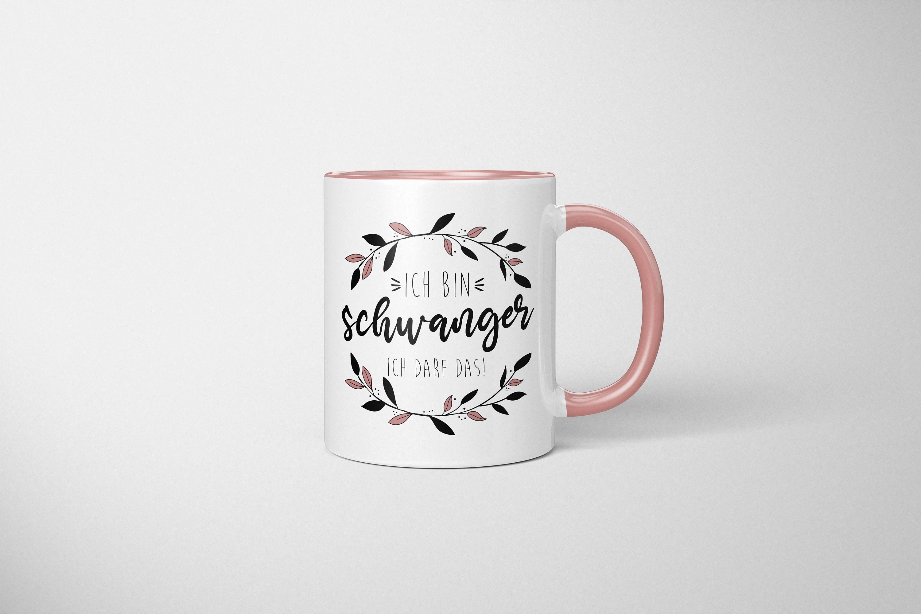 Tasse mit Spruch Ich bin schwanger ich darf das Etsy