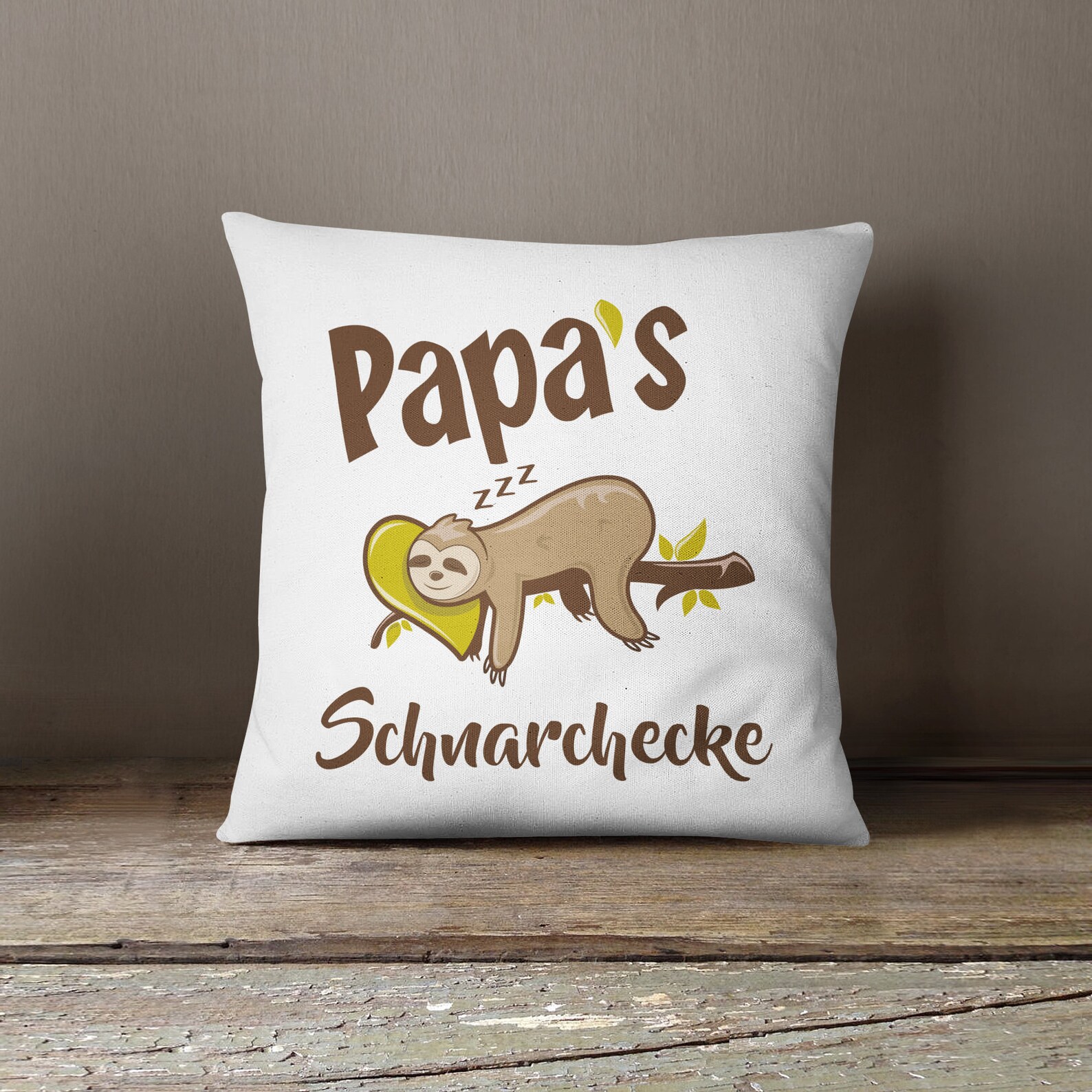 Kissenbezug „Papas Schnarchecke“ – 50x50 Cm, Aus Baumwolle, Perfekt Als Geschenk Zum Vatertag, Geburtstag Oder Weihnachten