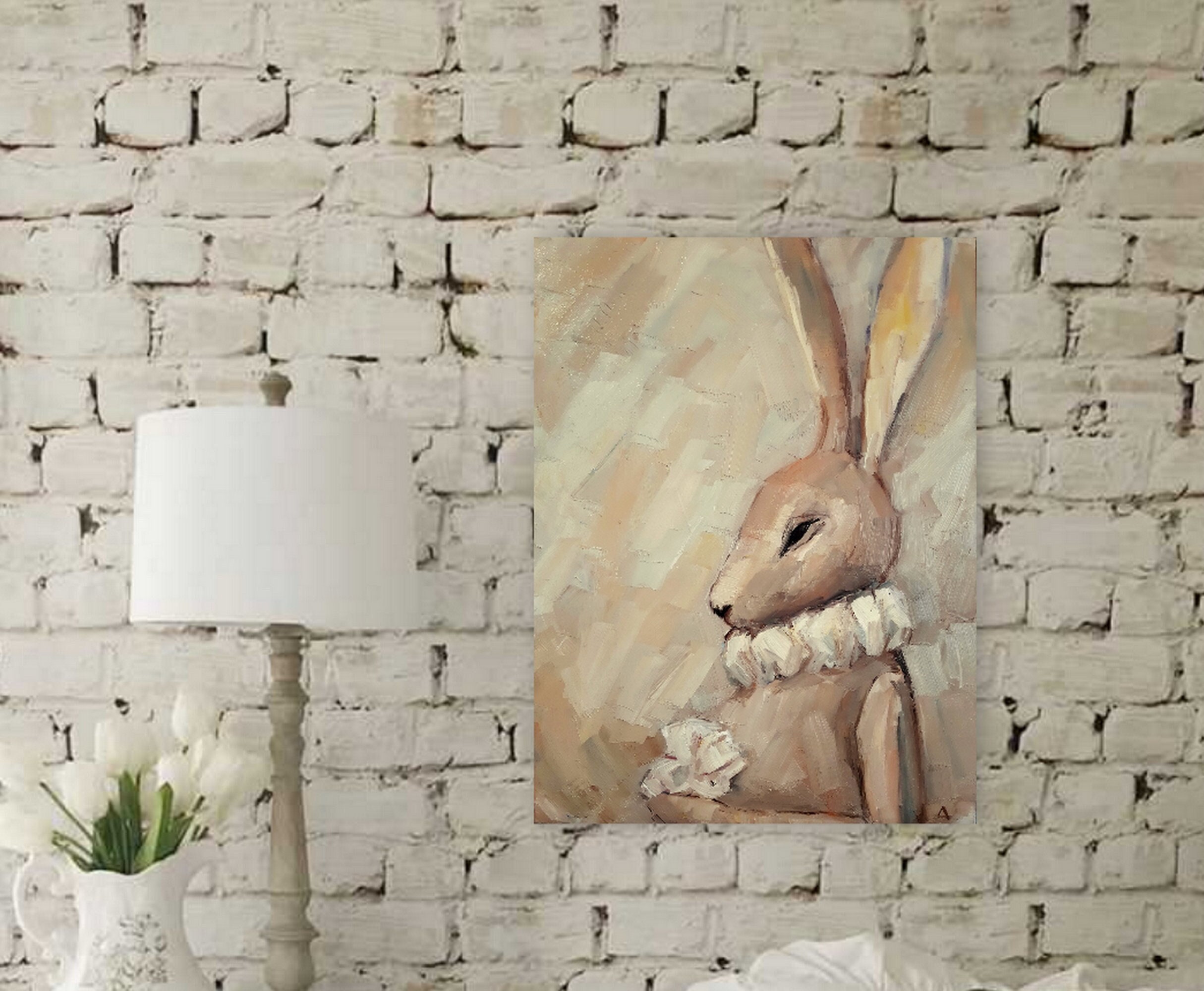 The March Hare (print) Ides of March, Crazy Rabbit, Bunny Eyes, Artwork