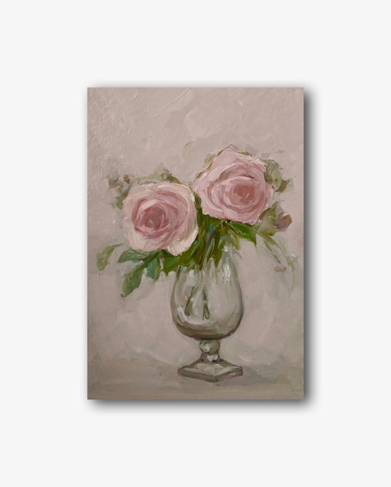 アンティーク ローズ 薔薇の花 花瓶 花生け 油彩画 油絵 アート 美術 絵画 アンティーク ローズ 薔薇の花 花瓶 花生け 油彩画 油絵 アート 美術 絵画