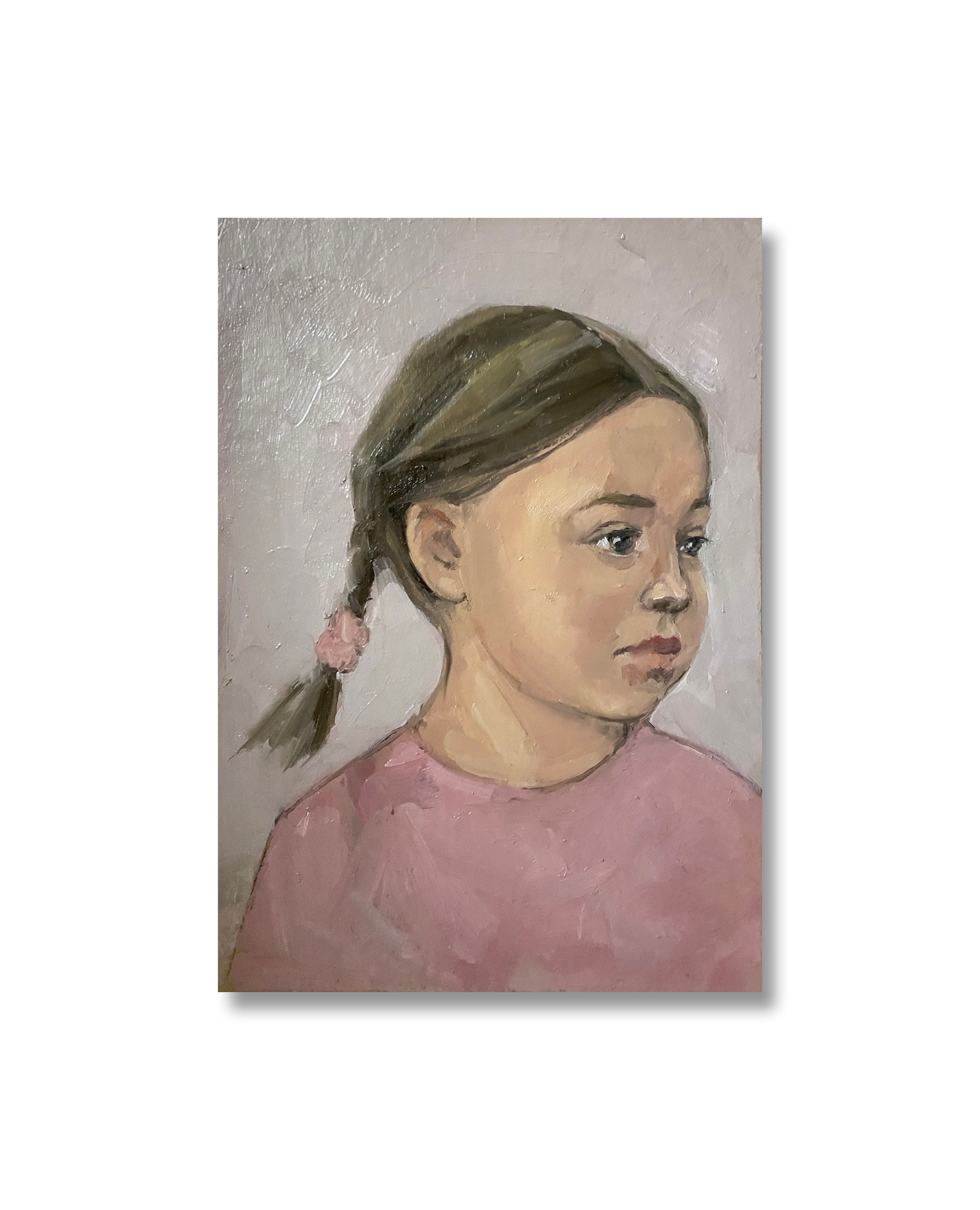 Child Portrait Vintage Oil Painting Little Girl Wall Art Cute - Etsy