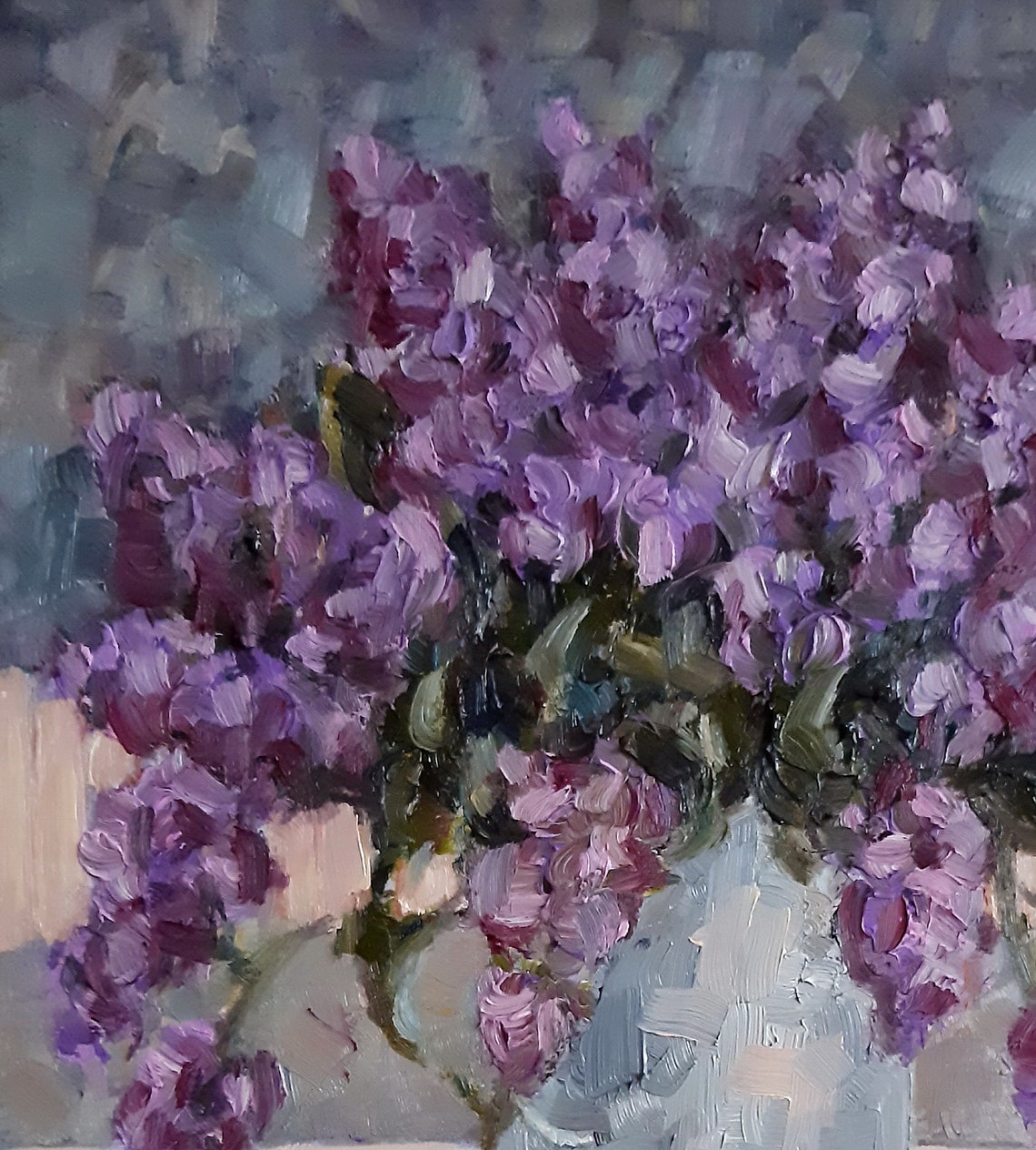 Lilac Flowers Original Art Lilac Oil Painting Spring Flowers | Etsy