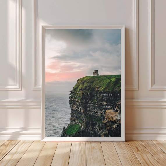 Cliffs of Moher Wall Art Print: Ireland Coastal Photography, O'Brien's Tower Print