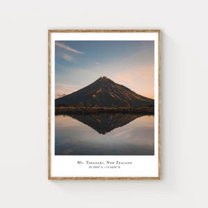 Mount Taranaki Photography Print: New Zealand Mountain Wall Art