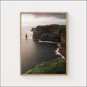 Arte mural de los acantilados de Moher / Impresión fotográfica de Irlanda / Póster de Wild Atlantic Way / Decoración de paisaje irlandés / Arte mural natural / Paisaje marino costero