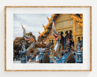 Blue Temple, Chiang Rai, Thailand | Unframed Fine Art Photography Wall Art Print | Buddhist Temple Photography Print | Thai Wall Decoration