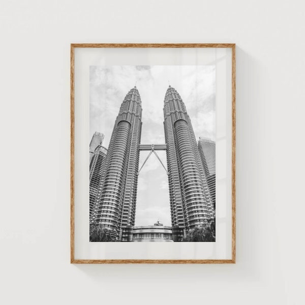 Petronas Twin Towers, Kuala Lumpur, Malaysia, South East Asia | Unframed Street Photography Wall Art Print | Art For Living Room