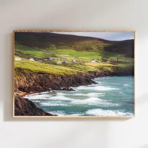 Impresión de arte mural con fotografía de paisajes de la playa de Coumeenoole, Dingle, Kerry, Irlanda / Impresión de la costa irlandesa / Regalo para un nuevo hogar