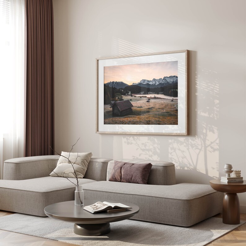 Light wooden-framed picture revealing the allure of Geroldsee.