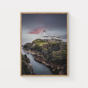 Fanad Lighthouse Print, Donegal Ireland Wall Art, Coastal Landscape Photography, Irish Ocean Decor, Lighthouse Gift for Home