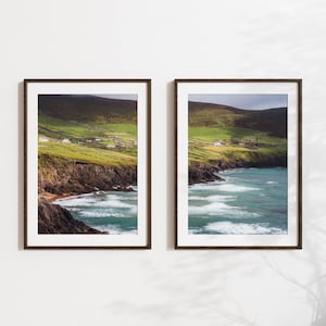 Coumeenoole Beach, Dingle Peninsula, Kerry, Ireland | Set of 2 Unframed Irish Photography Wall Art Prints | Housewarming Gift | New Home Art