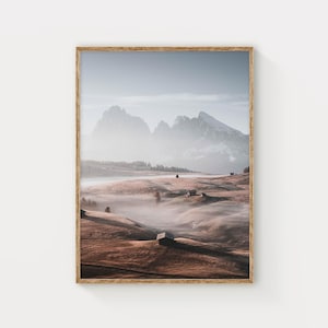 Dolomites Print Alpe di Siusi – Seiser Alm Italy Wall Art, Mountain Photography, Alpine Landscape Poster, Italian Alps Decor