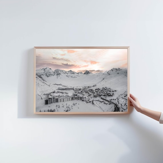 Tignes Val d’Isère Print – French Alps Ski Resort Wall Art