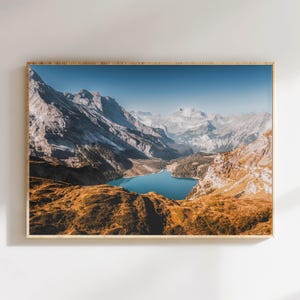 Oeschinensee Print – Alpy Szwajcarskie, Jezioro Górskie, Sztuka Ścienna