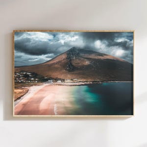 Dugort Beach, Achill Island, Mayo, Irlanda / Impresión de arte mural con fotografía costera / Impresión de fotografía de bellas artes / Regalo de decoración de pared